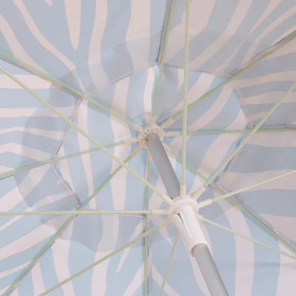 Пляжный зонт Aktive Синий 200 x 195 x 200 cm (6 штук)