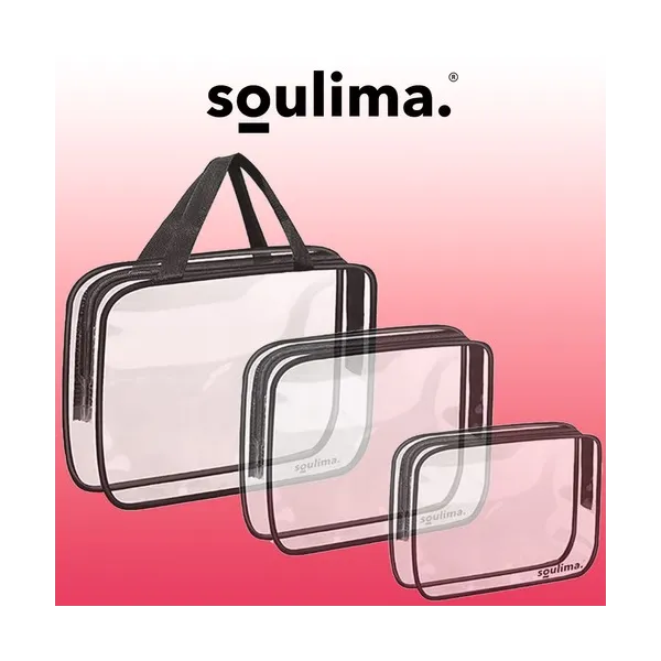 Transparent cosmetic bag 3 in 1 Soulima 21448