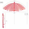 Pludmales saulessargs Aktive Sarkans 200 x 205 x 200 cm (6 gb.)