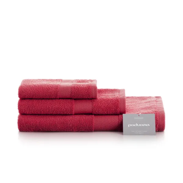 Towel set Paduana Maroon 3 Pieces