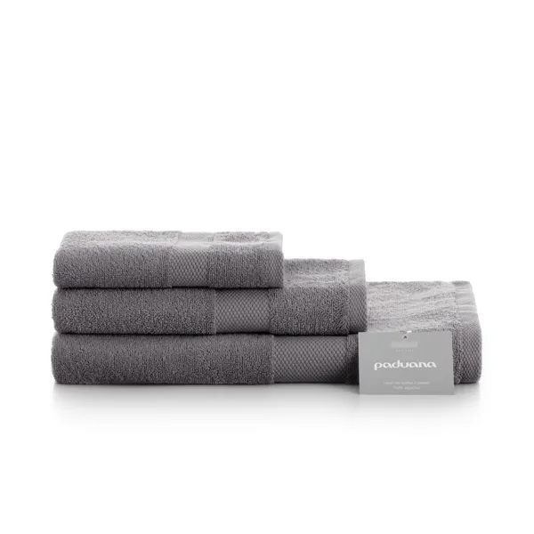 Towel set Paduana Dark grey 3 Pieces