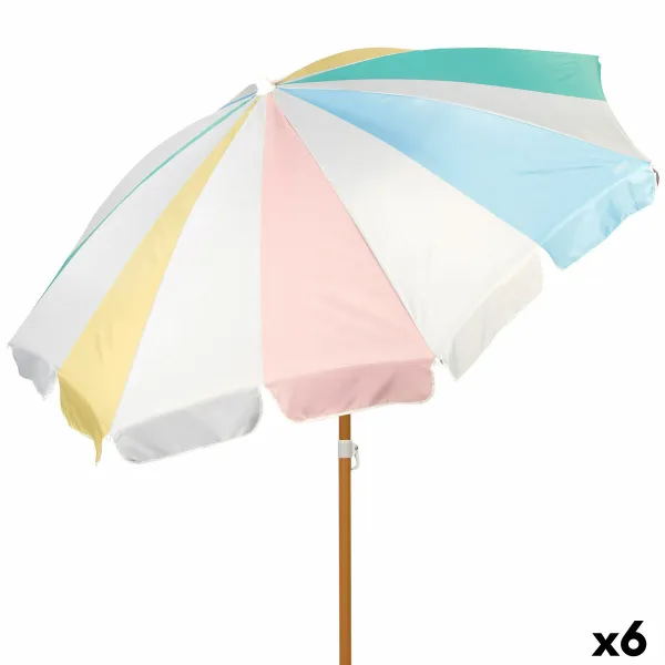 Пляжный зонт Aktive Ø 200 cm 20 x 185 x 20 cm (6 штук)