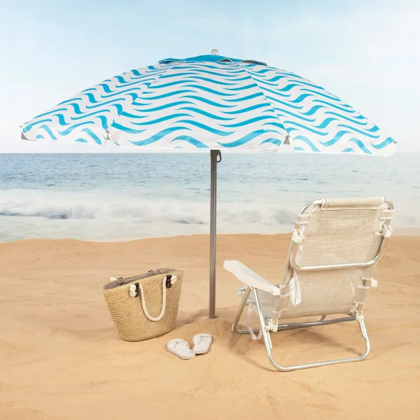 Paplūdimio skėtis Aktive Mėlyna Ø 200 cm 200 x 190 x 200 cm (6 vnt.)