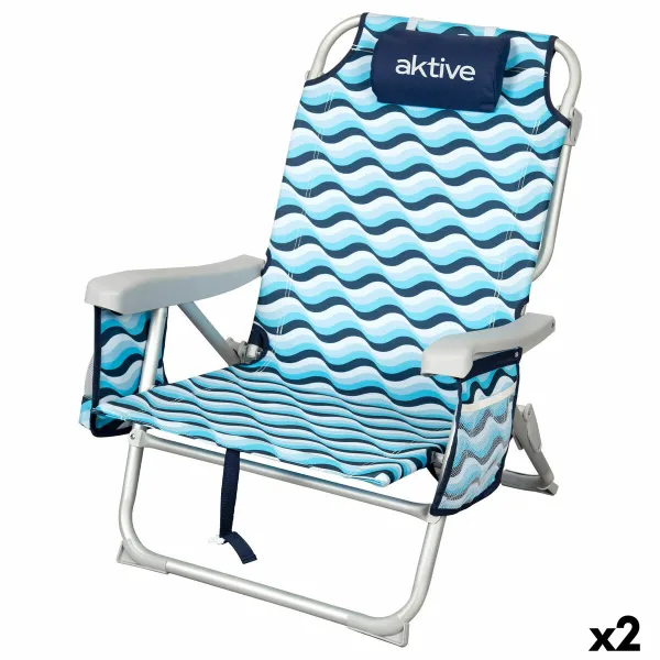 Пляжный стул Aktive 50 x 80 x 58 cm (2 штук)