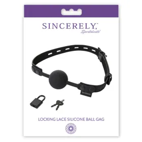 Solid Ball Gag suutropp reguleeritava rihmaga Sincerely Locking Sportsheets