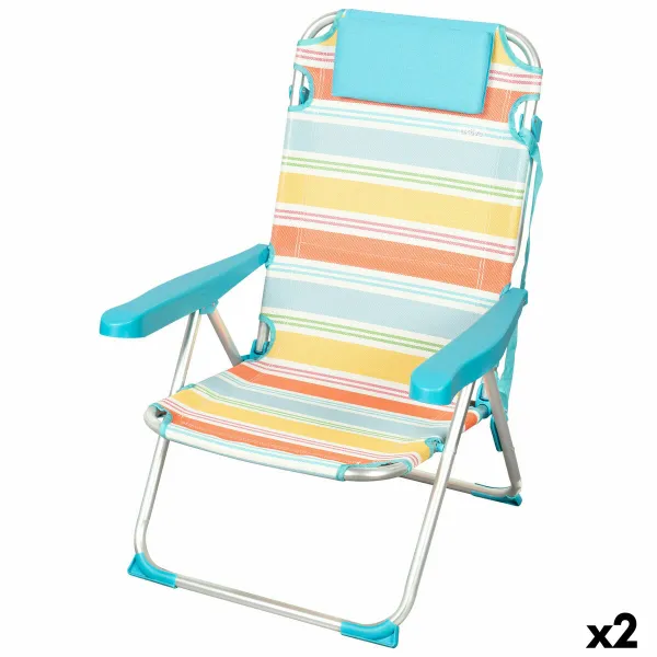 Пляжный стул Aktive 48 x 90 x 60 cm (2 штук)