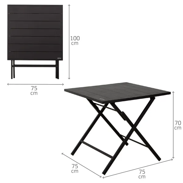 Table set with 2 chairs Aktive 75 x 70 x 75 cm (3 Pieces)