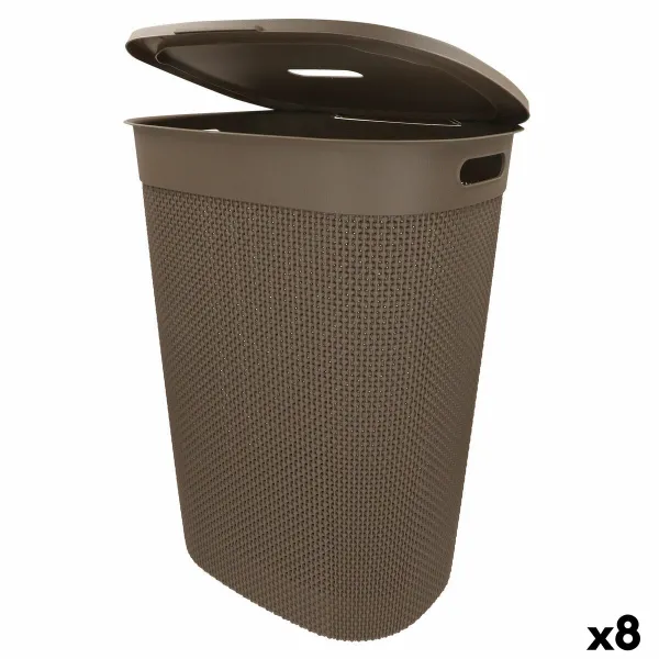 Корзина для белья Curver Коричневый Пластик 55 L 44 x 61 x 35 cm (8 штук)