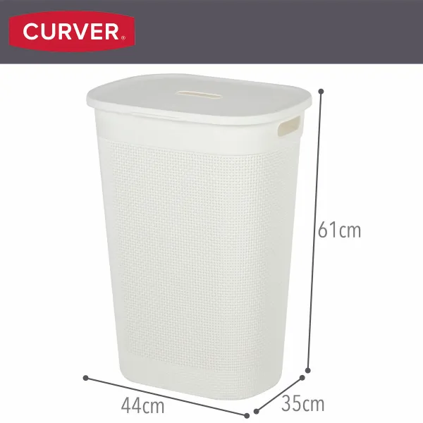 Корзина для белья Curver Белый Пластик 55 L 44 x 61 x 35 cm (8 штук)