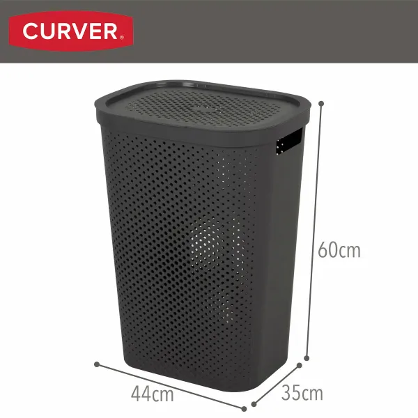 Бельевая корзина Curver INFINITY Серый Пластик 60 L 44 x 60 x 35 cm (6 штук)