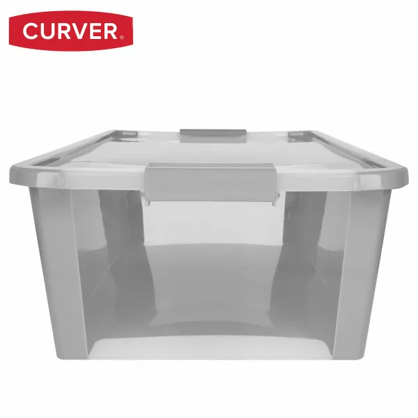 Säilytyslaatikko kannella Curver Harmaa Muovinen 26 L 55 x 19 x 35 cm (7 osaa)