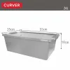 Säilytyslaatikko kannella Curver Harmaa Muovinen 26 L 55 x 19 x 35 cm (7 osaa)