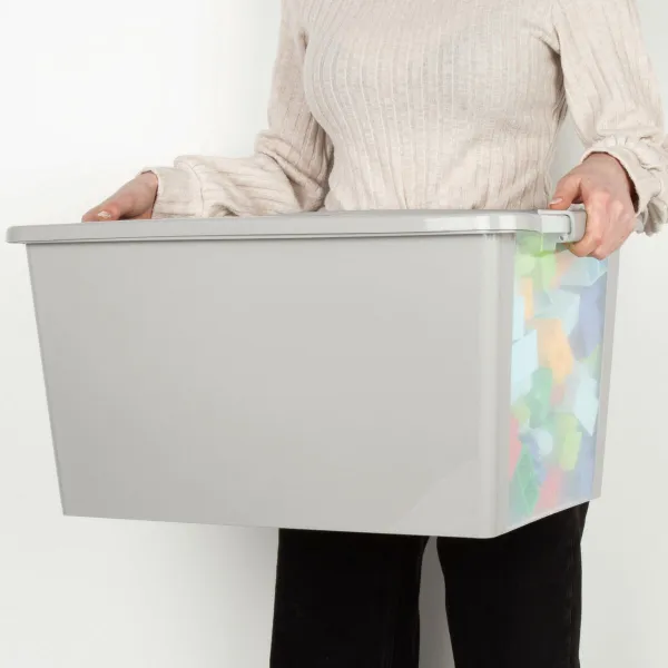 Контейнер для хранения Curver Серый Пластик 40 L 55 x 28 x 35 cm (5 штук)