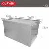 Säilytyslaatikko kannella Curver Harmaa Muovinen 40 L 55 x 28 x 35 cm (5 osaa)