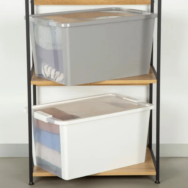 Säilytyslaatikko kannella Curver Harmaa Muovinen 40 L 55 x 28 x 35 cm (5 osaa)