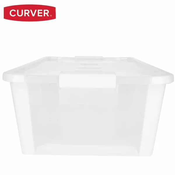 Säilytyslaatikko kannella Curver Valkoinen Muovinen 26 L 55 x 19 x 35 cm (7 osaa)