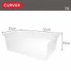 Uzglabāšanas Kaste ar Vāku Curver Balts Plastmasa 26 L 55 x 19 x 35 cm (7 gb.)
