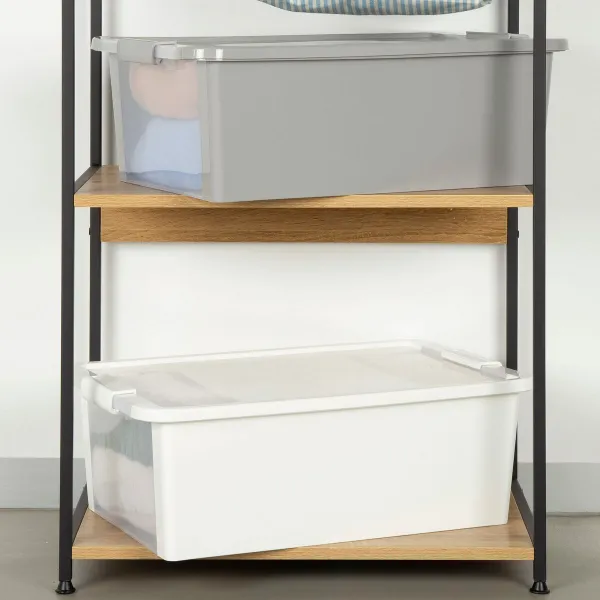 Uzglabāšanas Kaste ar Vāku Curver Balts Plastmasa 26 L 55 x 19 x 35 cm (7 gb.)