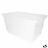 Storage Box with Lid Curver White Plastic 40 L 55 x 28 x 35 cm (5 Units)