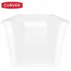 Storage Box with Lid Curver White Plastic 40 L 55 x 28 x 35 cm (5 Units)