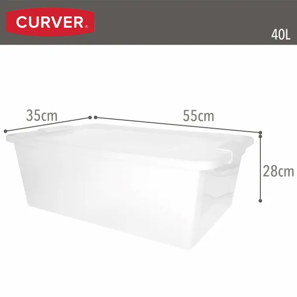 Контейнер для хранения с крышкой Curver Белый Пластик 40 L 55 x 28 x 35 cm (5 штук)