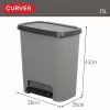 Мусорное ведро Curver Темно-серый Пластик 25 L (5 штук)