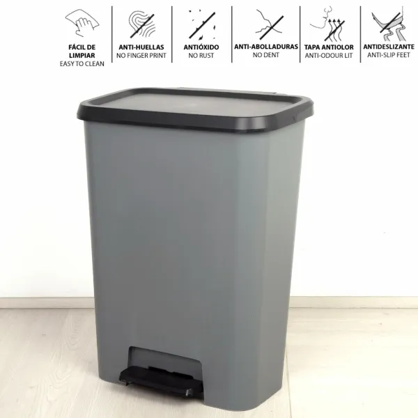 Atkritumu tvertne Curver Tumši pelēks Plastmasa 50 L (5 gb.)