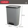 Atkritumu tvertne Curver Tumši pelēks Plastmasa 50 L (5 gb.)