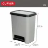 Мусорное ведро Curver Серый Пластик 25 L (5 штук)