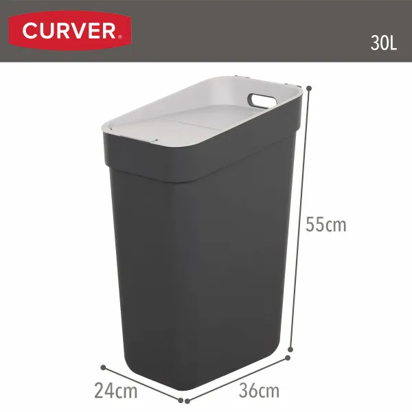 Мусорное ведро Curver Серый Пластик 30 L (6 штук)