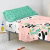 Fitted bottom sheet HappyFriday Multicolour 90 x 200 x 32 cm Panda bear