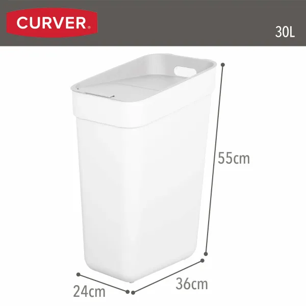 Atkritumu tvertne Curver Balts Plastmasa 30 L (6 gb.)
