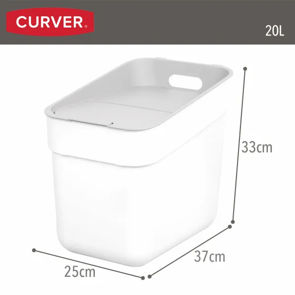 Jäteastia Curver Valkoinen Muovinen 20 L (6 osaa)