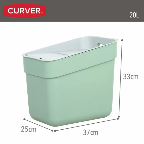 Мусорное ведро Curver Зеленый Пластик 20 L (6 штук)