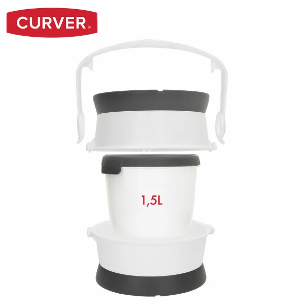 Folding Pet Bowl Curver Plastic 19 x 8 x 18 cm (6 Units)