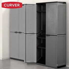 Kaappi Curver Tumman harmaa Muovinen 68 x 166 x 39 cm