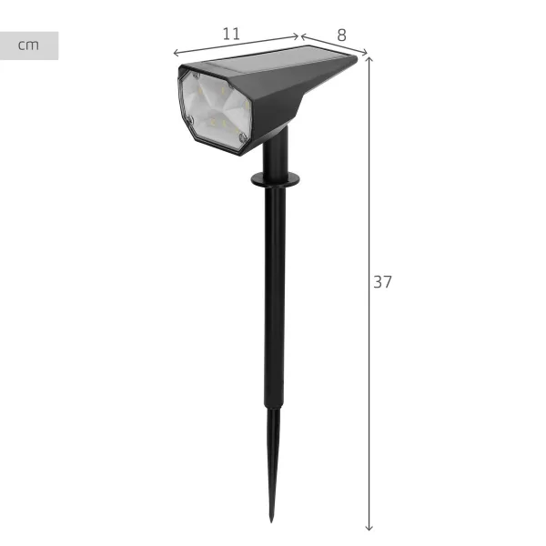 Солнечный светильник Aktive 8 x 37 x 11 cm (6 штук)