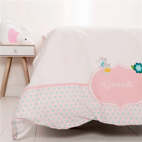 Duvet cover set HappyFriday Multicolour Single Cinderella 2 Pieces