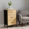 Тумба с ящиками Max Home Чёрный современный 40 X 75 X 30 CM