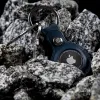 Crong Leather Case with Key Ring – Protective leather case with key ring for Apple AirTag 1/2 (navy blue)