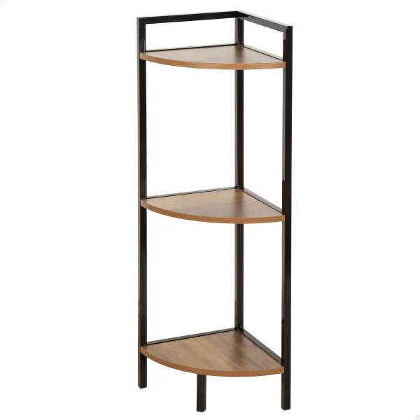 Shelves Max Home Black Iron MDF Wood 24 x 80 x 24 cm