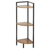 Riiulid Max Home Must Raud Puit MDF 24 x 80 x 24 cm
