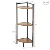 Riiulid Max Home Must Raud Puit MDF 24 x 80 x 24 cm