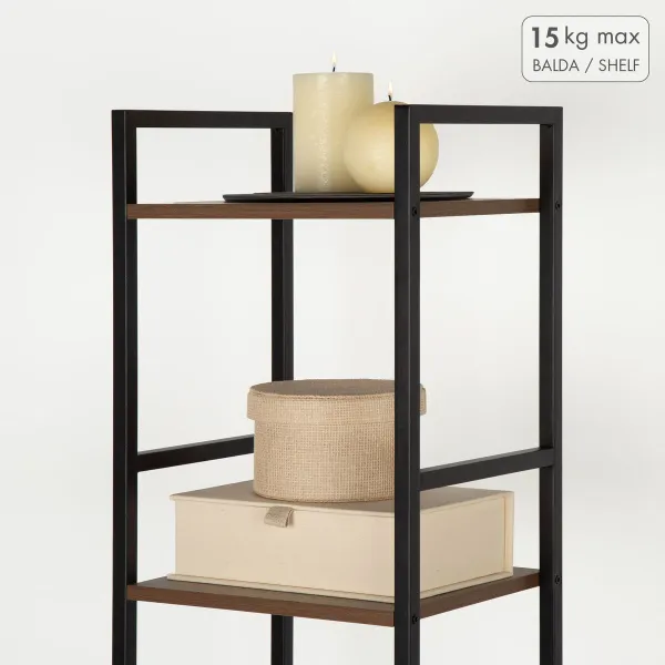 Shelves Max Home Iron MDF Wood 5 Shelves 30 X 144 X 24 CM