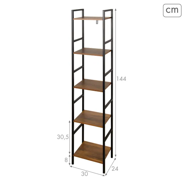 Hyllyt Max Home Rauta Puu MDF 5 Hyllyt 30 X 144 X 24 CM
