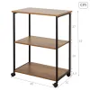 Plaukti Max Home Dzelzs Koks MDF 3 Planken 48 X 62 X 30 CM