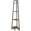 Lentyna Max Home Juoda Geležis Medžio MDF 4 Lentynos 30 x 135 x 30 cm