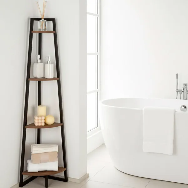 Lentyna Max Home Juoda Geležis Medžio MDF 4 Lentynos 30 x 135 x 30 cm