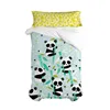 Duvet cover set HappyFriday Blue Single Panda bear 2 Pieces