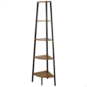 Shelves Max Home Black Iron MDF Wood 5 Shelves 35 x 160 x 35 cm